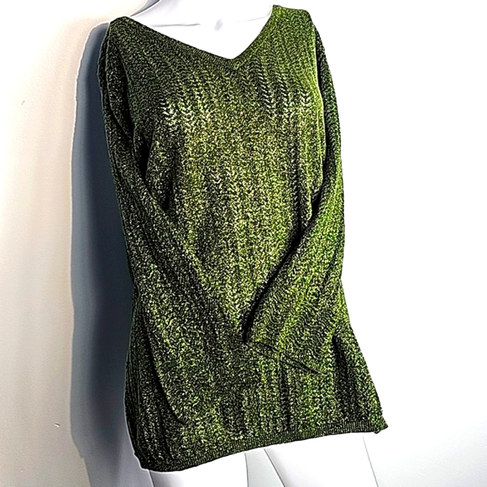 Jaclyn Smith Green Sweater